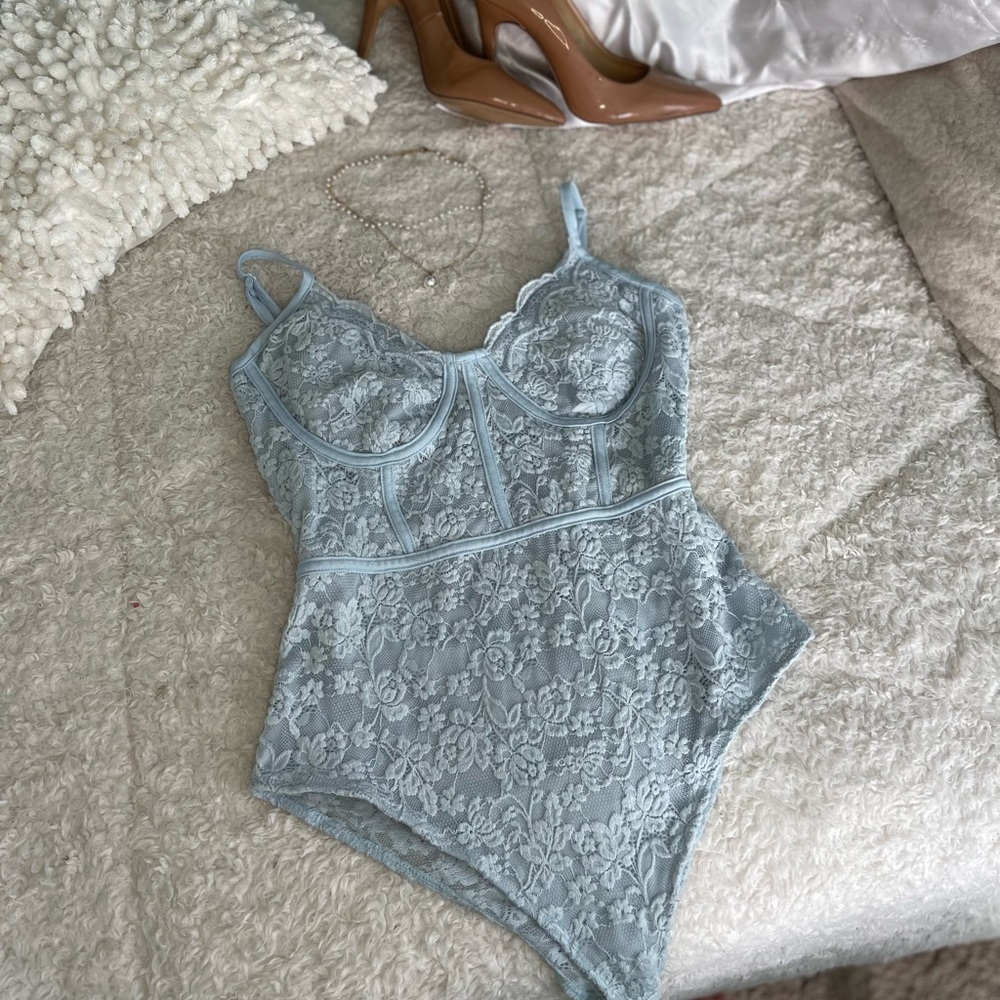 Floral lace-style bodysuit